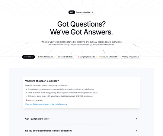 section conception siteweb - Pitshucom