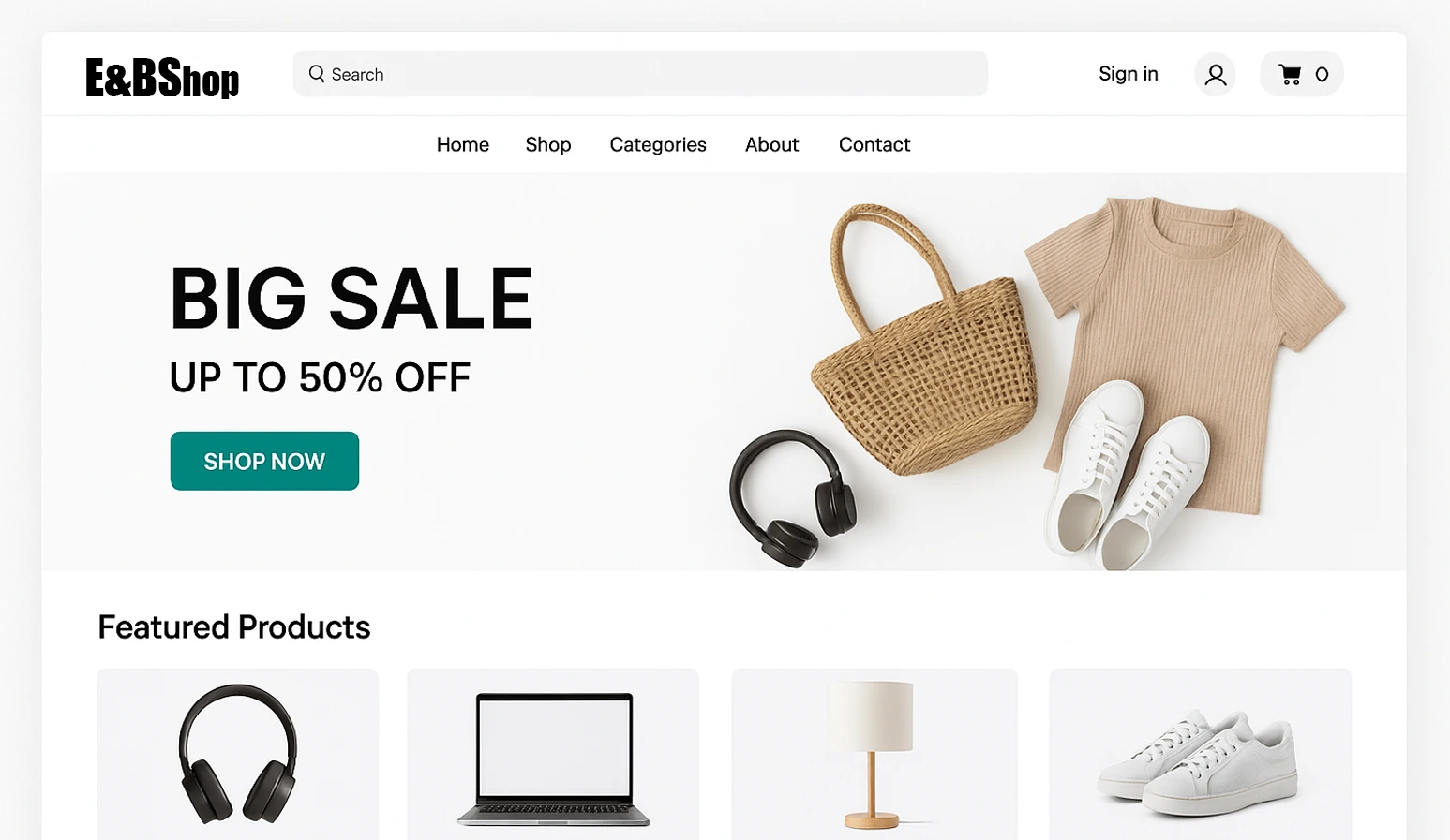 Exemple de boutique en ligne conçue par PitshuCom – Webdesign responsive et optimisé e-commerce