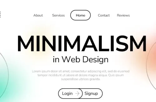 web design minimaliste