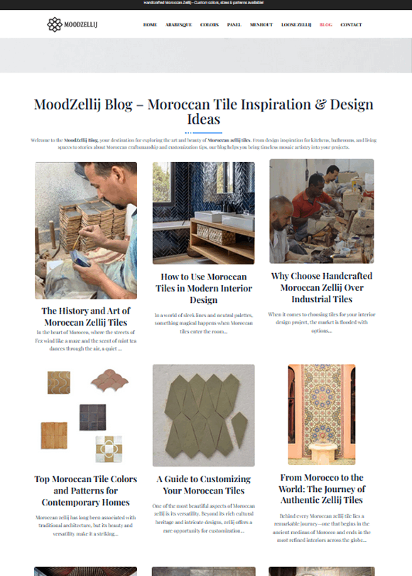 Site vitrine Moodzellij – Design professionnel réalisé par PitshuCom